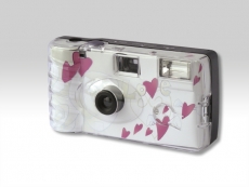 Single-Use Kamera 400 ASA 27 Flash Flying Hearts