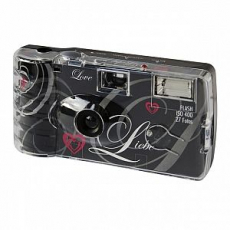Single-Use Kamera 400 ASA 27 Flash Love black
