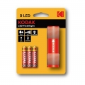 Kodak 9 LED Aluminium Flashlight red incl. 3x AAA