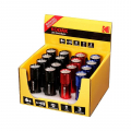 Kodak 9 LED Aluminium Flashlight Display (black/red/blue) - MMOQ 16pcs = 1 Display