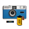 Novocolor Swiss+Go 35mm Analog Camera Blue  (incl. Film, Case & Battery)